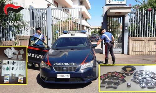 Spaccio di droga: arrestato un 27enne di Ramacca e denunciato un 22enne di Scordia