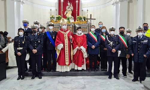 Celebrata dal vescovo la ricorrenza di San Sebastiano, protettore della Polizia Municipale